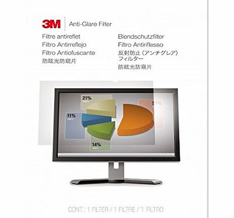 3M Anti-Glare Filter for Flat panel monitors with 39.6 cm (15.6 inch) screens [345 x 194 mm, Aspect Ratio 16:9]